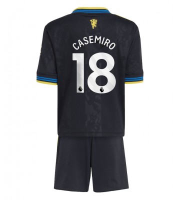 Manchester United Casemiro #18 Tredjetrøje Børn 2025-26 Kortærmet (+ Korte bukser)